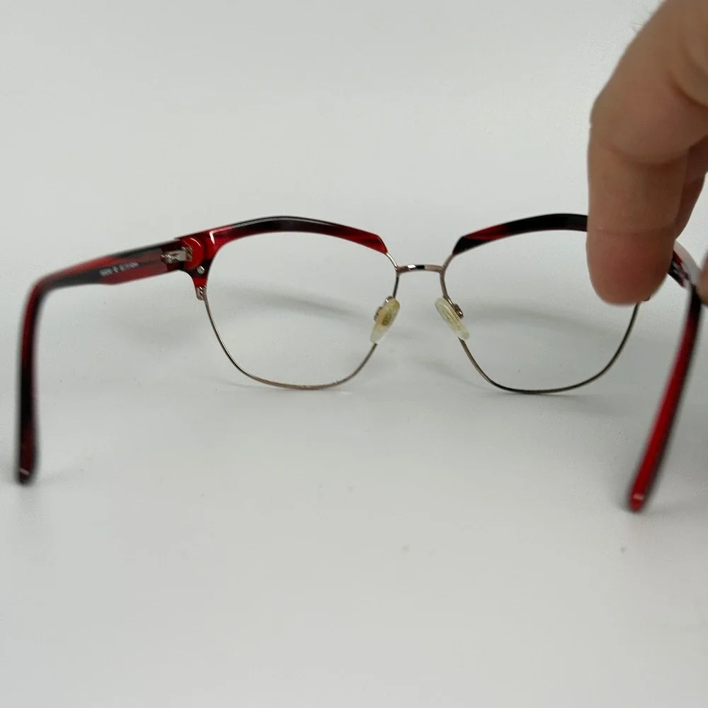 Isaac Mizrahi IM30248 RE Red Gold Cat Eye Eyeglasses Frames 58 13 140mm‎ Womens